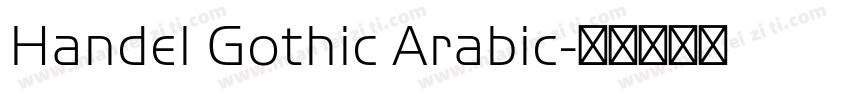 Handel Gothic Arabic字体转换